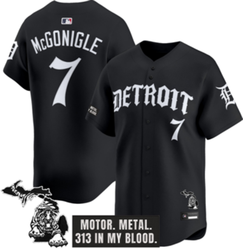 Men Detroit Tigers #7 Mcgonigle black Nike 2026 MLB Jersey 091201->houston astros->MLB Jersey